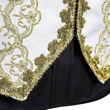 Men's Masquerade Party / Evening Retro Vintage Rococo Victorian Waistcoat Prince Embroidery Vest