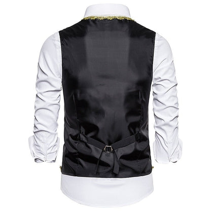 Men's Masquerade Party / Evening Retro Vintage Rococo Victorian Waistcoat Prince Embroidery Vest