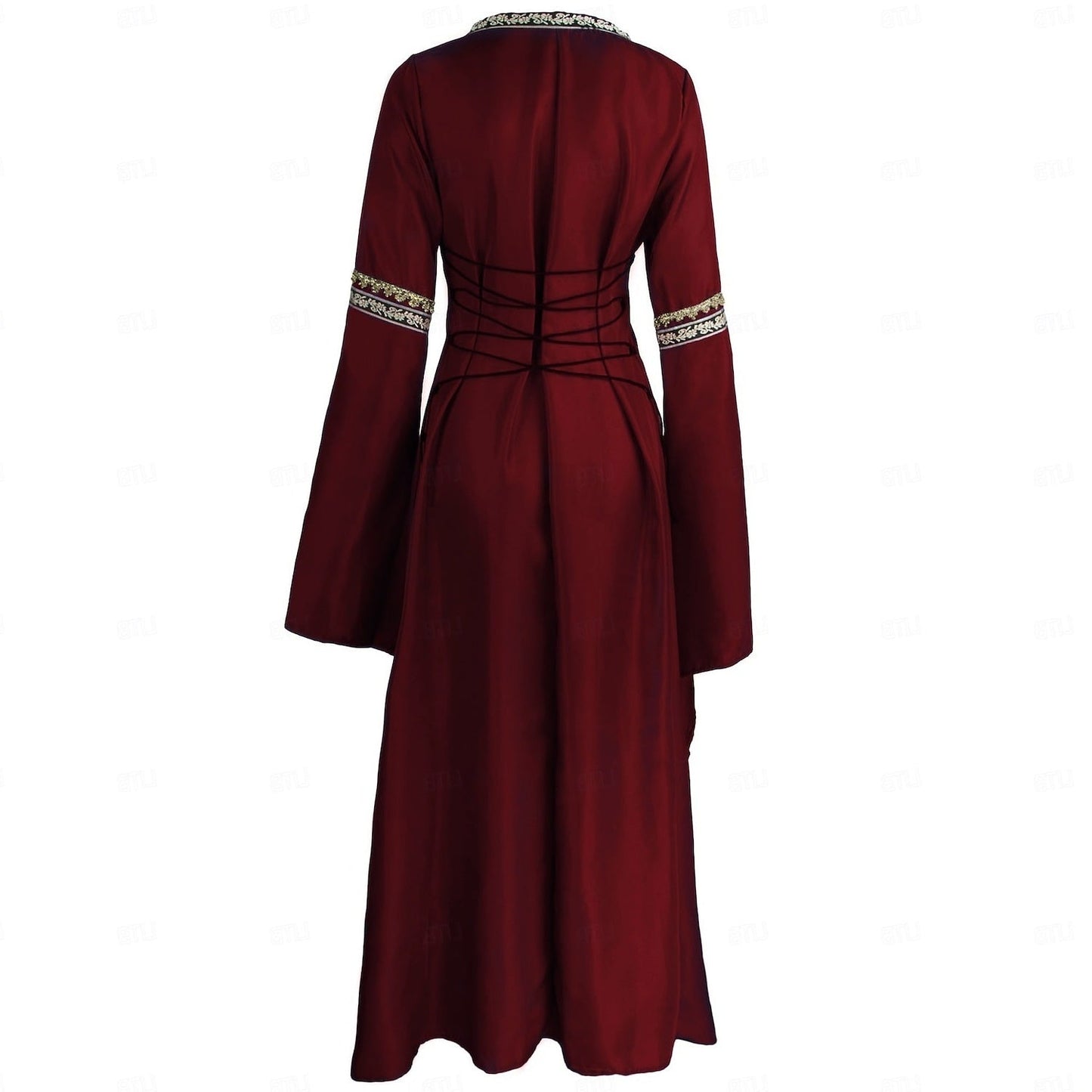 Retro Women's Vintage Medieval Renaissance Carnival Celtic Halloween Ankle-Length Dress
