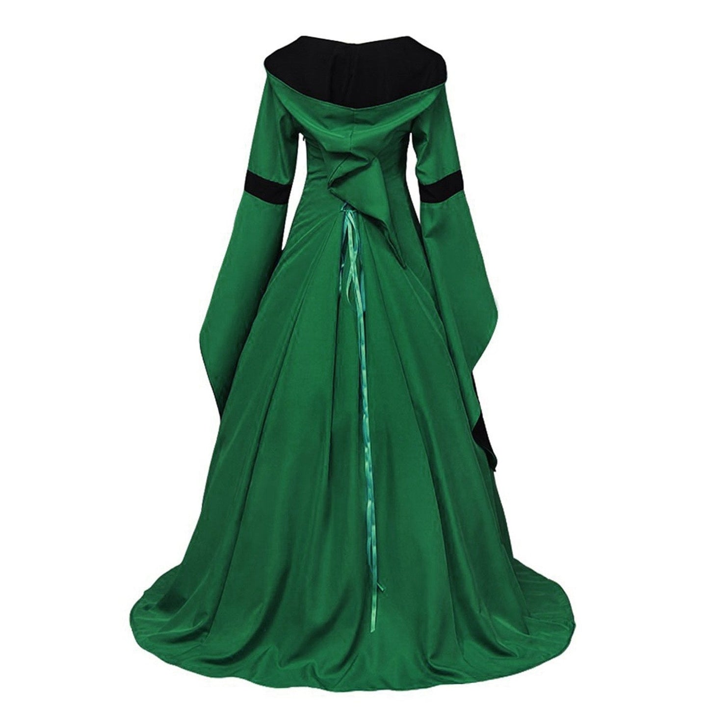 Retro Vintage Medieval A-Line/Princess Square Neck Long Sleeves Floor-Length Royal Halloween Performance Costumes Dress