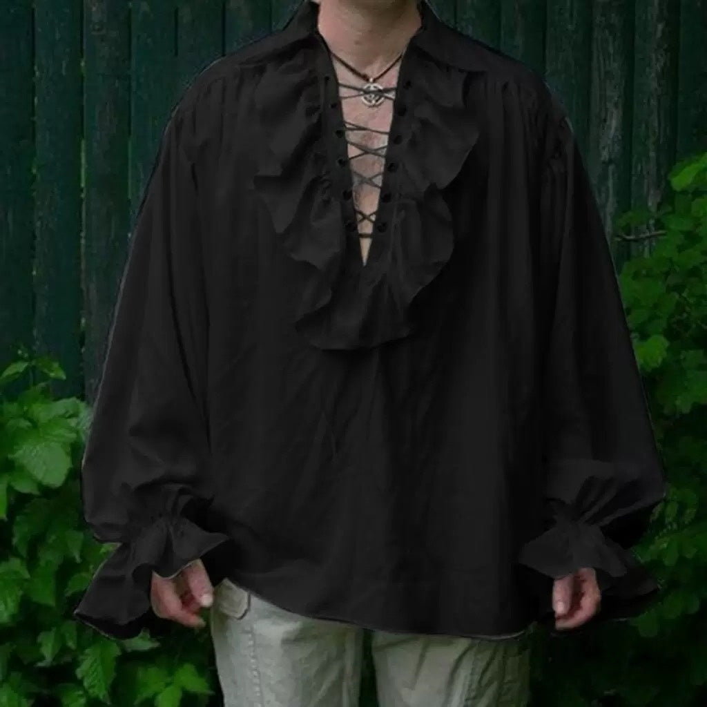 Men's Pirate Party Evening Punk & Gothic Masquerade Ren Faire Prince Pirate Knight Ritter Medieval Coat