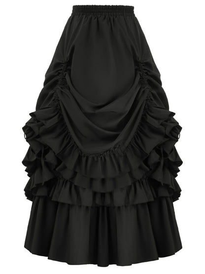 Retro Vintage Goth Girl's Fantasy Steampunk Masquerade Casual Daily ' Punk & Gothic Medieval Skirt
