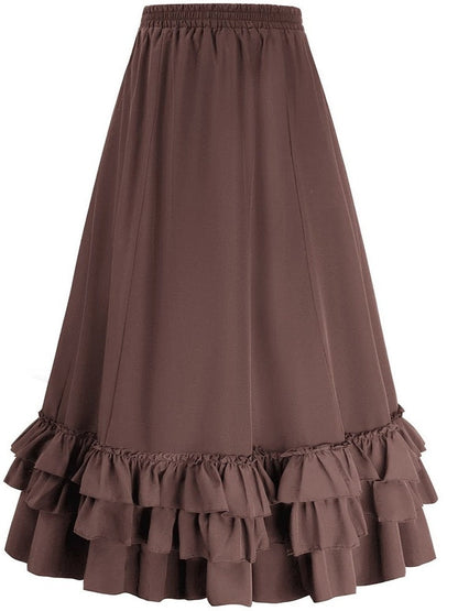 Retro Vintage Goth Girl's Fantasy Steampunk Masquerade Casual Daily ' Punk & Gothic Medieval Skirt