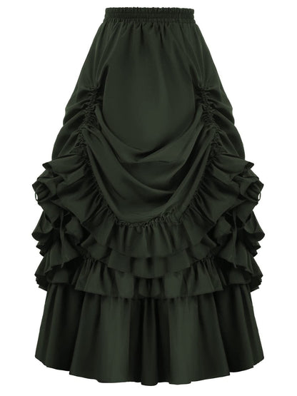 Retro Vintage Goth Girl's Fantasy Steampunk Masquerade Casual Daily ' Punk & Gothic Medieval Skirt