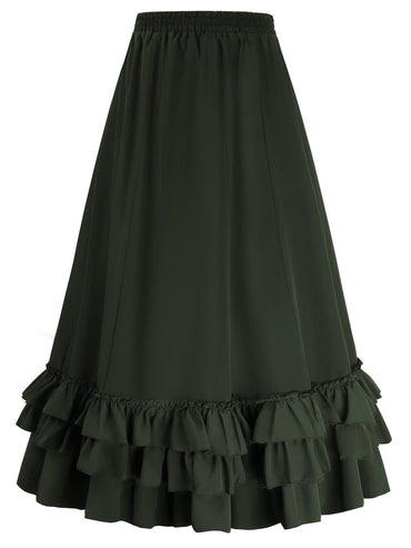 Retro Vintage Goth Girl's Fantasy Steampunk Masquerade Casual Daily ' Punk & Gothic Medieval Skirt