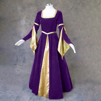 Retro Vintage Women's Celtic Royal Walpurgis Night Halloween Carnival Medieval Renaissance Dress