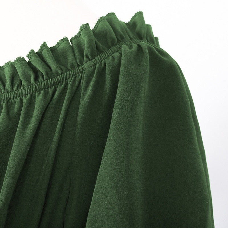 A-Line/Princess Short Sleeves Asymmetrical Retro Vintage Medieval Renaissance Dress