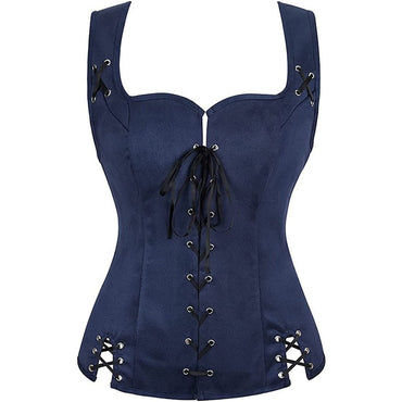 Women's Retro Vintage Medieval Renaissance Suede Pirate Viking Drawstring Solid Colored Fantasy Steampunk Halloween Carnival Masquerade Vest