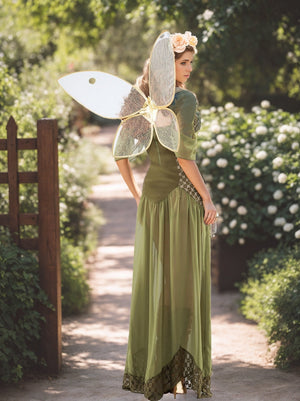 A-Line/Princess Halter Off-the-Shoulder Sleeveless Floor-Length Fairy Carnival Costume Outfits