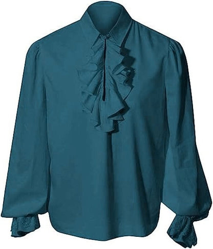 Men's Vampire Renaissance Victorian Steampunk Ruffle Medieval Halloween Costume