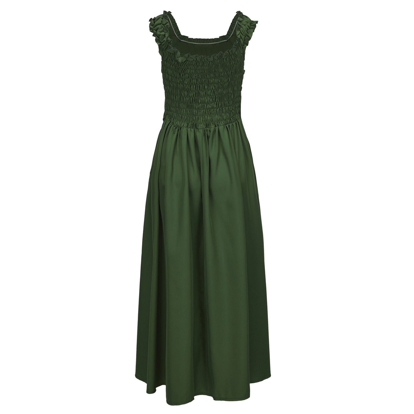 A-Line/Princess Scoop Sleeveless Ankle-Length Retro Vintage Medieval Renaissance Dress with Ruffles