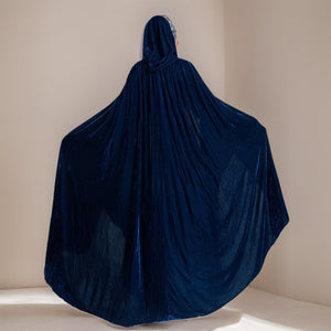 A-Line/Princess Scoop Neck Long Sleeves Ankle-Length Medieval Halloween Court Witch Dress with Cloak