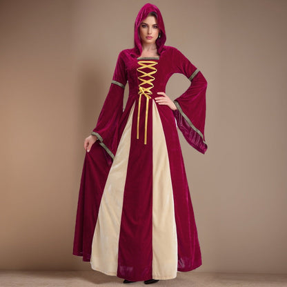 A-Line/Princess Long Sleeves Floor-Length Halloween European Medieval Costume Court Dress