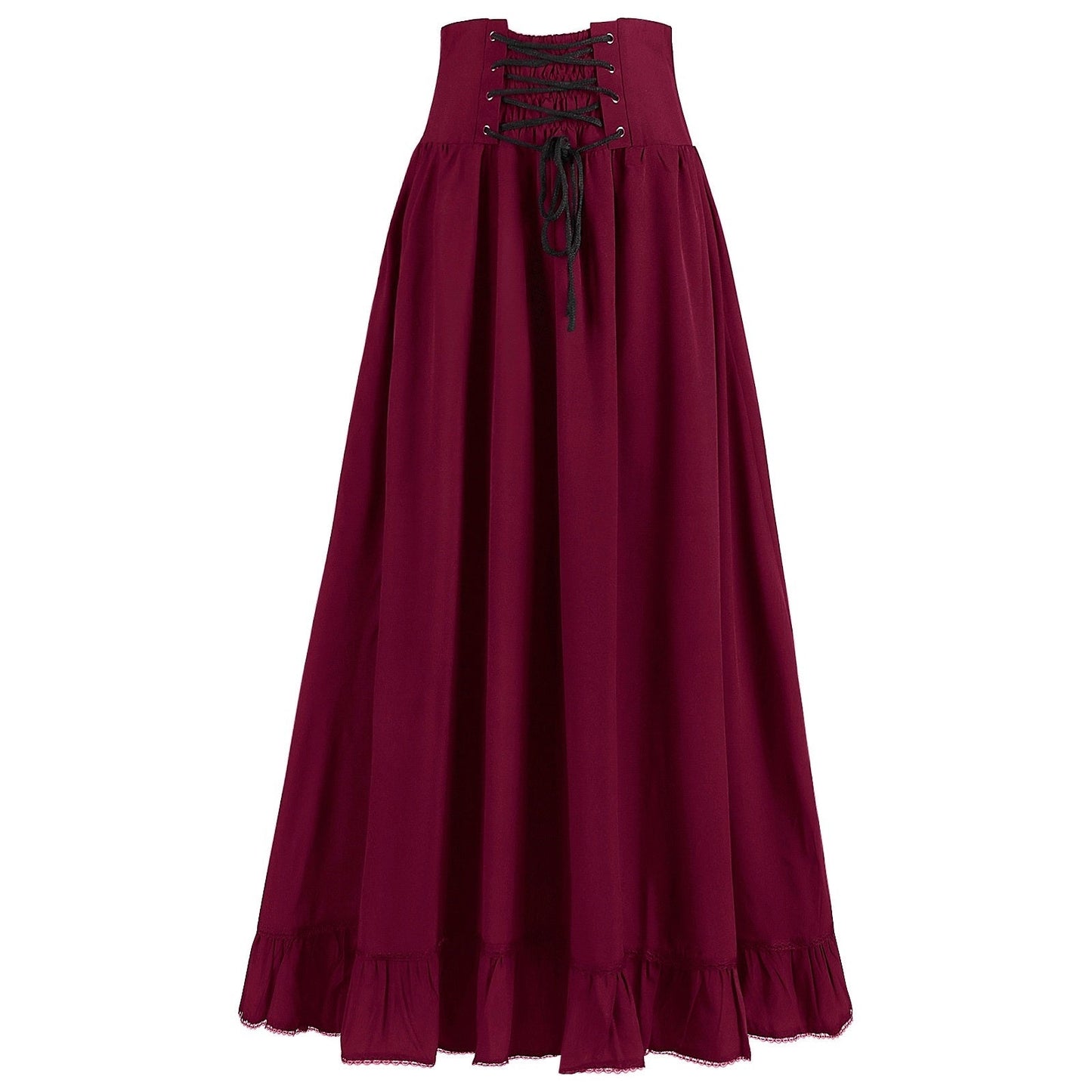 A-Line/Princess Ankle-Length Retro Vintage Punk & Gothic Medieval Renaissance Maxi Cosplay Casual Daily Skirt