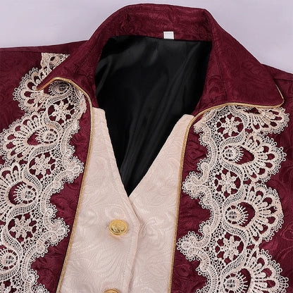 Men's Punk & Gothic Medieval Tailcoat Prince Nobleman Royal Halloween Masquerade Coat