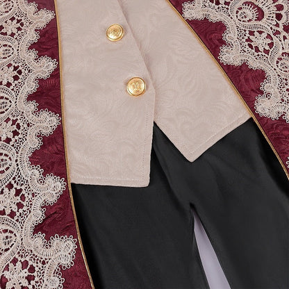 Men's Punk & Gothic Medieval Tailcoat Prince Nobleman Royal Halloween Masquerade Coat