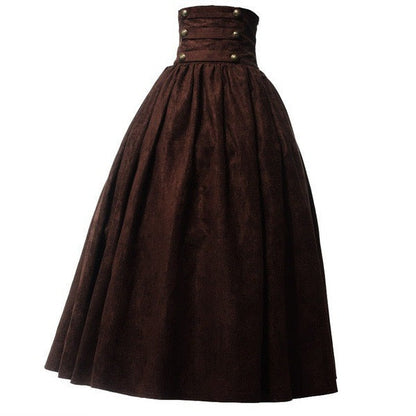 A-Line/Princess Floor-Length Retro Vintage Medieval Renaissance Skirt
