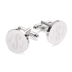 Personalized Modern Formal Mens Satinless Steel Cufflinks