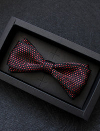 Men's Basic Bow Tie Silver Black Red