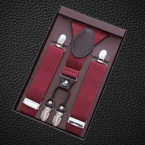 Men's Solid Color Suspender Polyester Nylon Metal Buckle