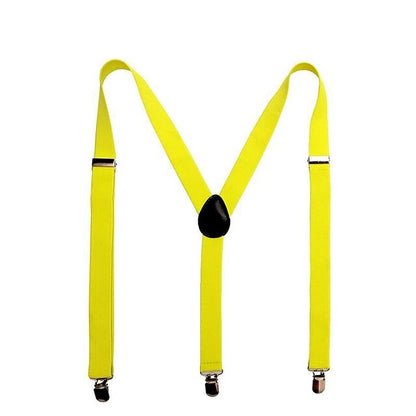 Men's Solid Color Suspender Polyester Nylon Metal Buck