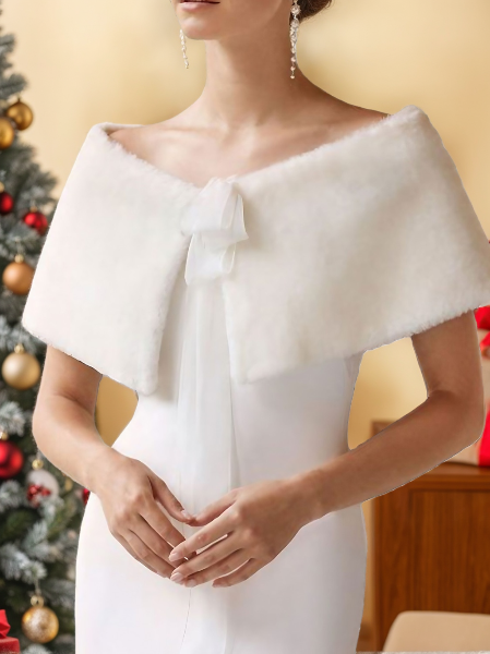 Women's Wedding Bridal Sleeveless Wrap/Shawls With Pure Color