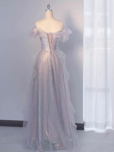 Sparkling Trumpet/Mermaid Strapless Sleeveless Evening Dresses With Feather Cape