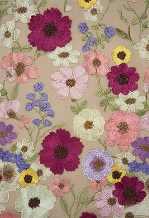 A-Line/Princess Prom Dress Spaghetti Straps Sleeveless Floor-Length Stylish Floral Dresses With Embroidery