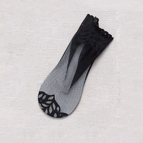 5双女士日常假日蕾丝氨纶尼龙露趾袜