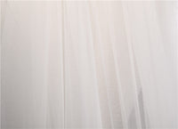 One-tier Long Lace Church Wedding Veils with Appliques