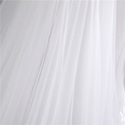 One-tier Lace veil extra wide 3M long tail Wedding Veils with Appliques