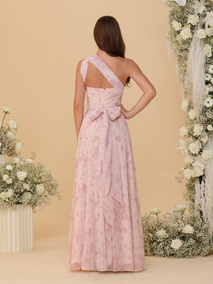 A-Line/Princess Convertible Infinity Bridesmaid Dresses with Pleats