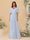A-Line/Princess V-Neck Short Sleeves Long Bridesmaid Dresses