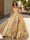 A-Line/Princess Floral Prom Dresses Basque Waist Corset Strapless Floor-Length Satin Dresses With Pocket High Split