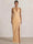 Mermaid Evening Dresses Chiffon Halter Neck Ruched Formal Dresses Split Side Wedding Guest