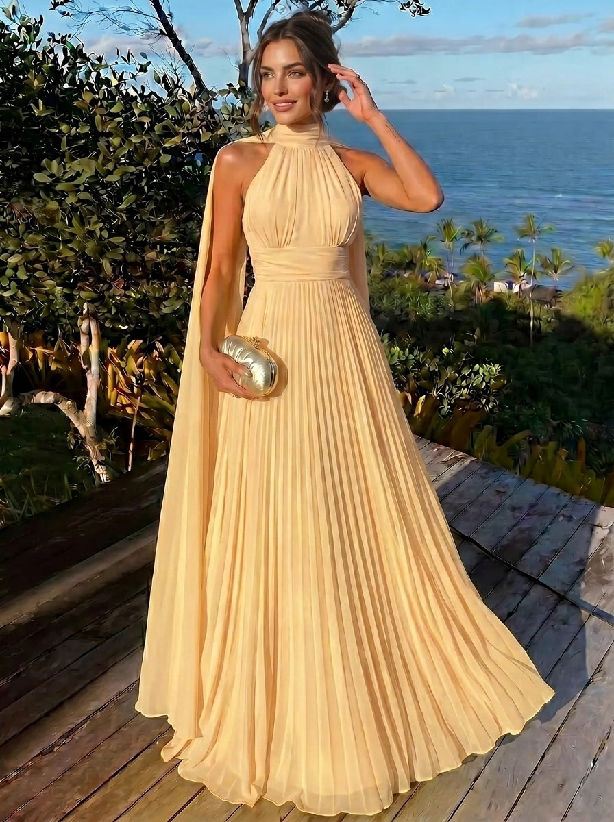 gold chiffon dress Shiny Vintage Beaded Chiffon Gold Long Prom Dress P3340 PreppyDress