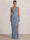 Mermaid Evening Dresses Chiffon Halter Neck Ruched Formal Dresses Split Side Wedding Guest