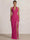 Mermaid Evening Dresses Chiffon Halter Neck Ruched Formal Dresses Split Side Wedding Guest