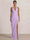 Mermaid Evening Dresses Chiffon Halter Neck Ruched Formal Dresses Split Side Wedding Guest