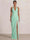 Mermaid Evening Dresses Chiffon Halter Neck Ruched Formal Dresses Split Side Wedding Guest