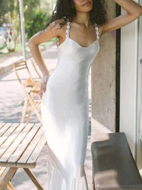 Trumpet/Mermaid Spaghetti Straps Wedding Dress With Beading