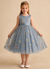 A-Line/Princess Flower Girl Dresses Floral Emboridary Sleeveless Dresses with Bowknot
