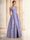 A-Line Evening Gown Elegant Jacquard Floral Dress Prom Floor Length Sleeveless V Neck with Slit Pocket Wedding Guest Dress