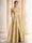 A-Line Evening Gown Elegant Jacquard Floral Dress Prom Floor Length Sleeveless V Neck with Slit Pocket Wedding Guest Dress