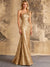 Mermaid Sequins Evening Dress Formal One Shoulder Sleeveless Floor Length Sparkle Christmas Party Ruched
