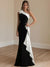 Trumpet/Mermaid Satin Evening/Formal Dress Floor-Length One-Shoulder Sleeveless With 3D Flowers&Ruffles