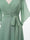 A字型/公主式V领七分袖带腰带伴娘礼服