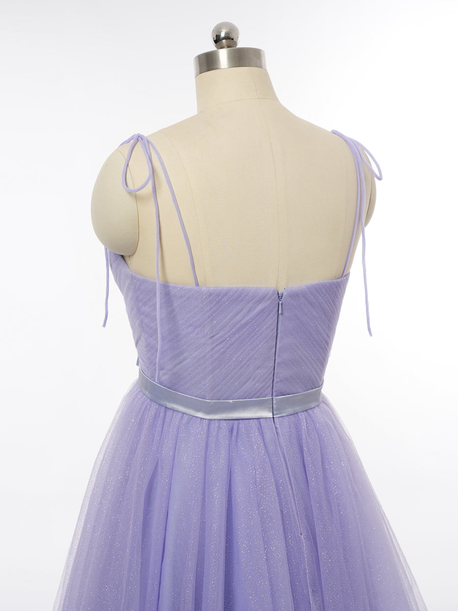 A-Line/Princess Spaghetti Straps Sleeveless Cocktail Dresses with Sash