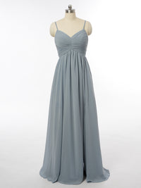 A-Line/Princess Spaghetti Straps Sleeveless Bridesmaid Dresses with Ruched