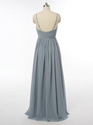 A-Line/Princess Spaghetti Straps Sleeveless Bridesmaid Dresses with Ruched